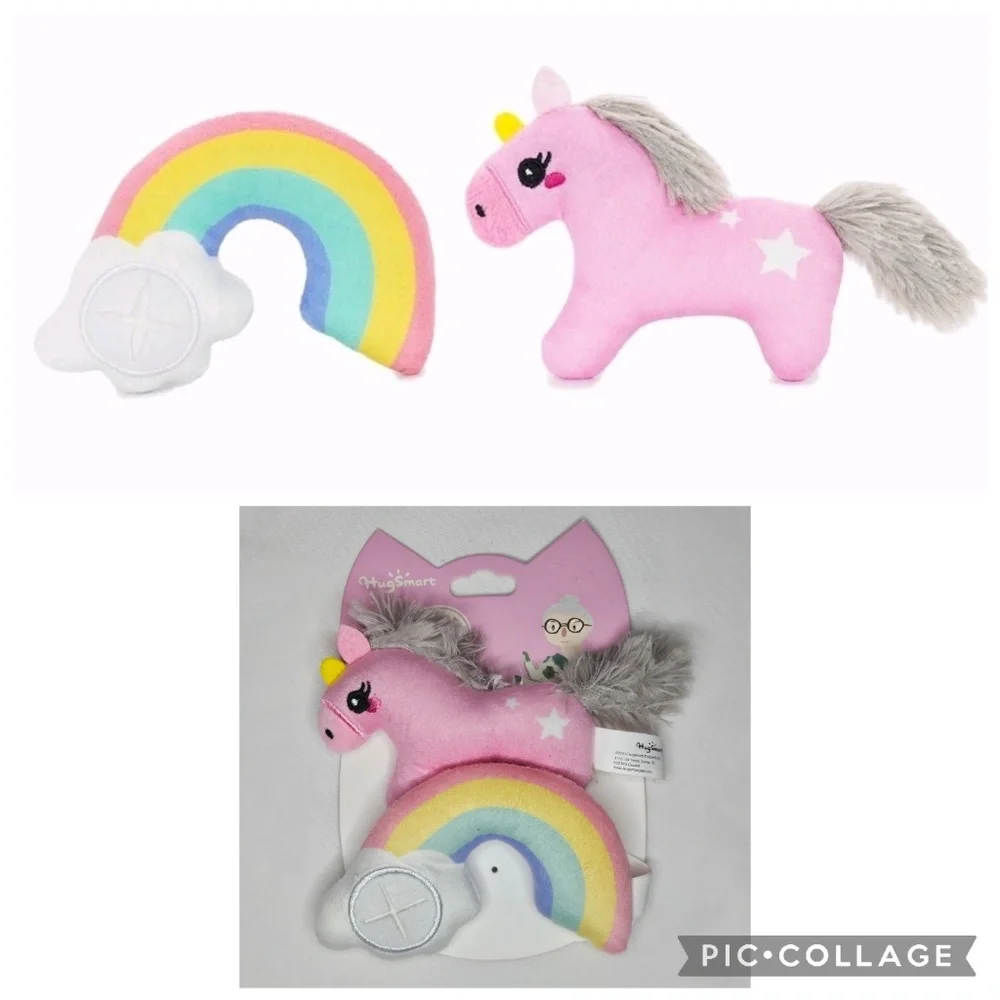 New Hugsmart Meow Buddies Crazy Catcher Rainbow Unicorn Cat Toy Catnip Treat